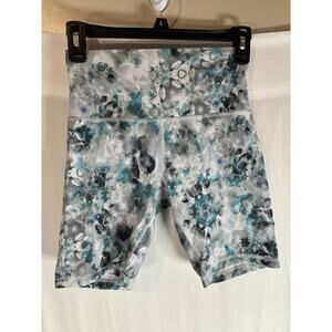 Lululemon Align High-Rise Short 8” Size 6 Kaleidofloral Multi Biker Mint Blue